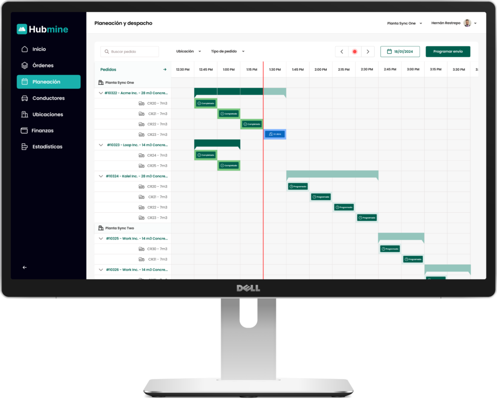 Hubmine-Planeacion-Despacho